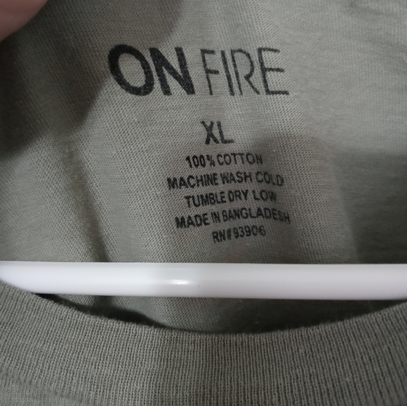 On Fire army green Short Sleeve Panda"Nope Not Today" 2 Sided Graphic T Shirt XL - Picture 6 of 6